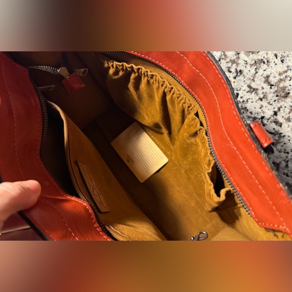 Patricia Nash Floral Embossed Leather Tote in Rich Ochre with matching wallet - Picture 9 of 11